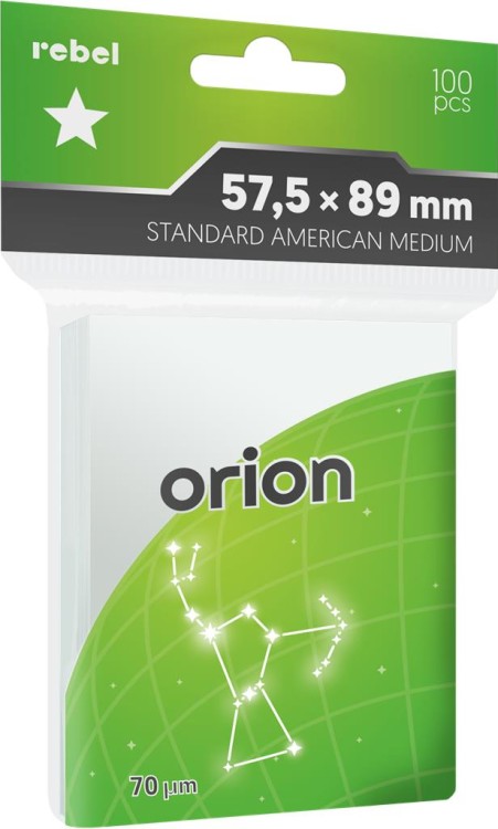 Koszulki na karty Rebel (57,5x89 mm) "Standard American Medium" Orion, 100 sztuk