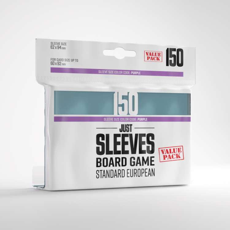 Gamegenic: Just Sleeves - Board Game Sleeves (62 x 94 mm) 150 sztuk, Clear