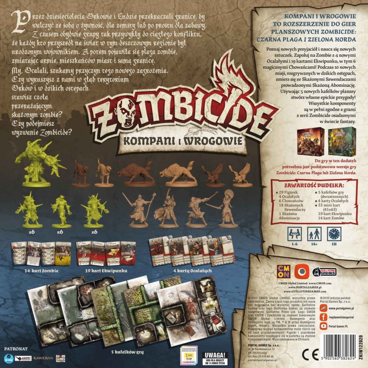 Zombicide: Kompani i Wrogowie (dodatek) zawartość