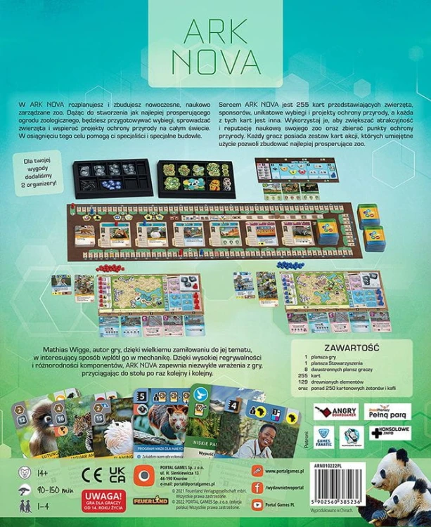 Ark Nova tył pudełka