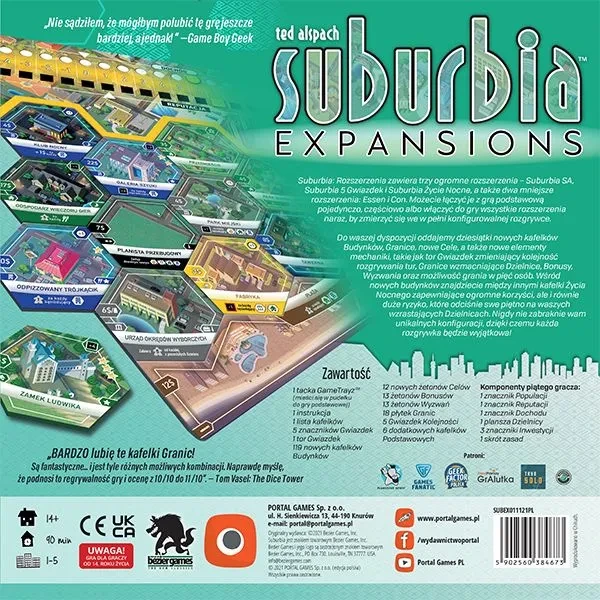 Suburbia: Rozszerenie (gra planszowa) pudełko przód