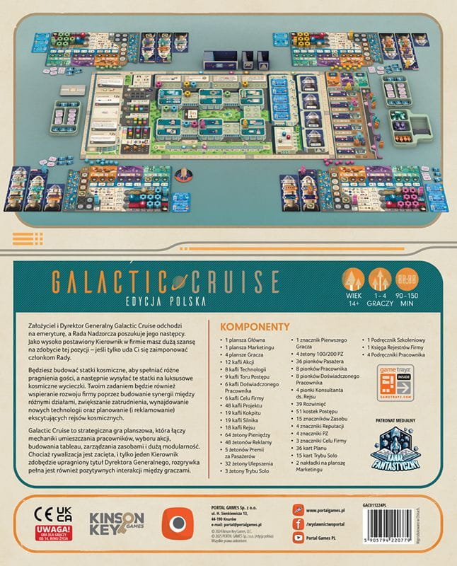 Galactic Cruise gra planszowa zawartosc