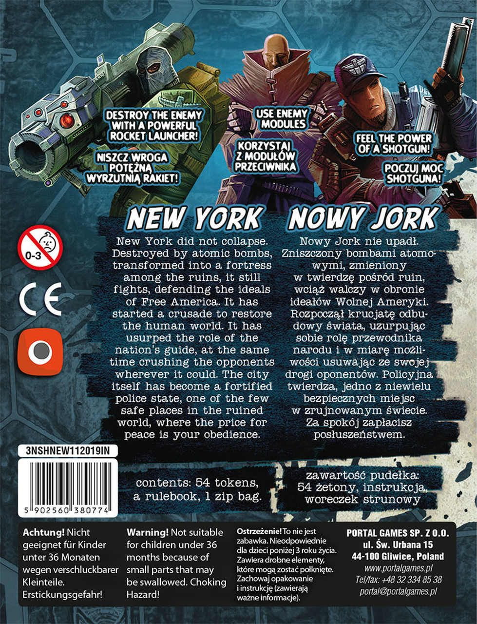 Neuroshima HEX 3.0: New York PL/ENG zawartość