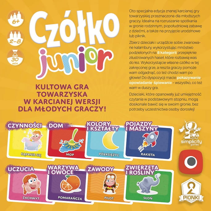 Czółko Junior (gra rodzinna) zawartość