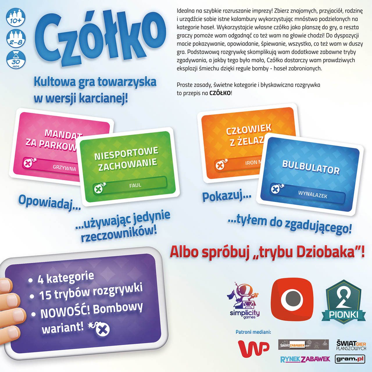 Czółko (gra imprezowa) zawartość