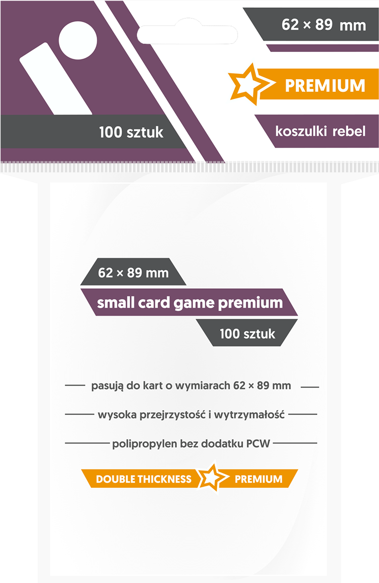 Koszulki na karty Rebel (59x86 mm) "Small Card Game Premium" 100 sztuk