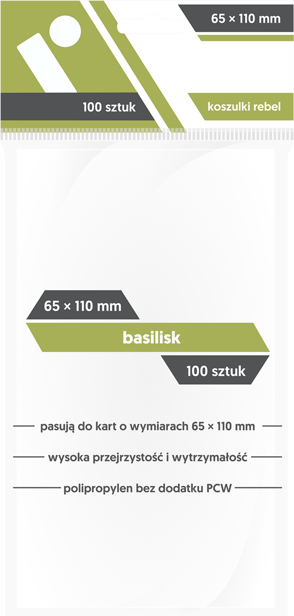 Koszulki na karty Rebel (65x110 mm) "Basilisk", 100 sztuk