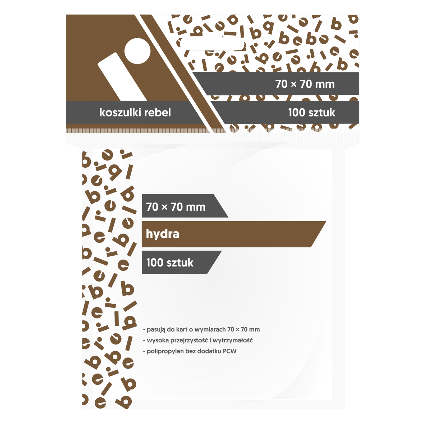 Koszulki na karty Rebel (70x70 mm) "Hydra", 100 sztuk