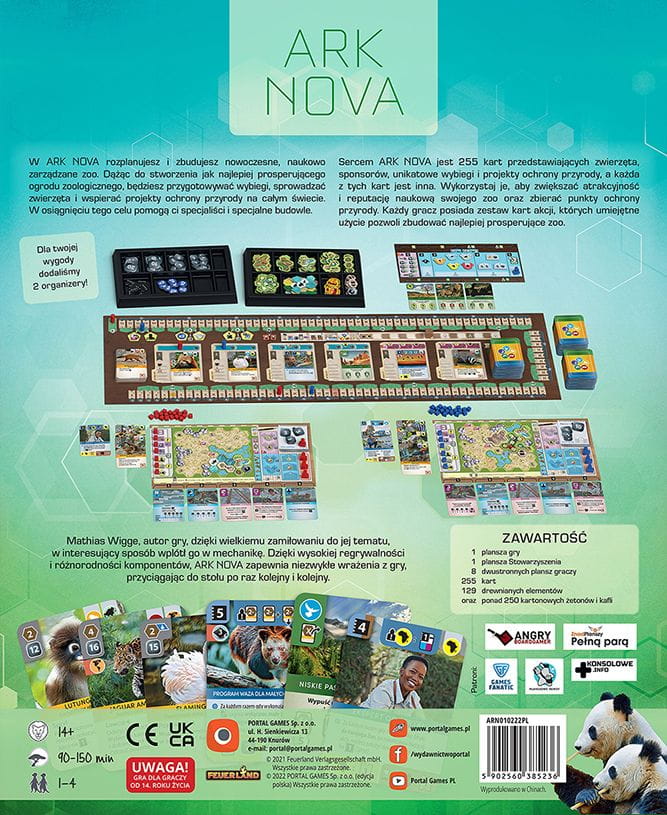 Ark Nova tył pudełka