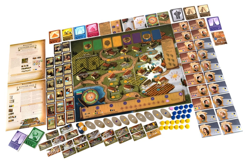 Viticulture: Winobranie zawartość z planszą