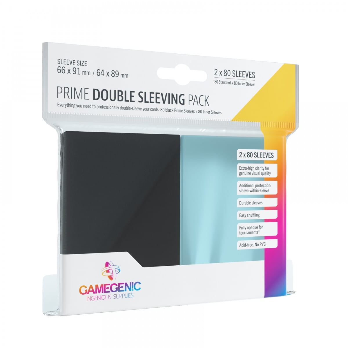 Gamegenic: Prime Double Sleeving Pack (66x91 mm/64x89 mm) 2x80 sztuk
